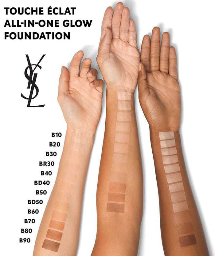 ysl foundation colors