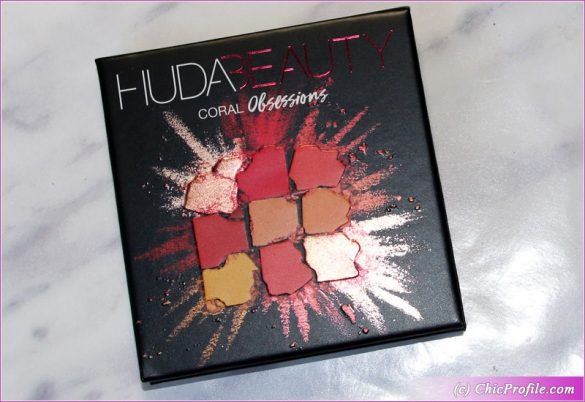 Huda Beauty Coral Obsessions Eyeshadow Palette Review, Swatches, Photos ...