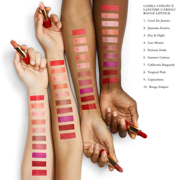 Lancôme L'Absolu Rouge Camila Coelho Lipstick Collection Available NOW ...